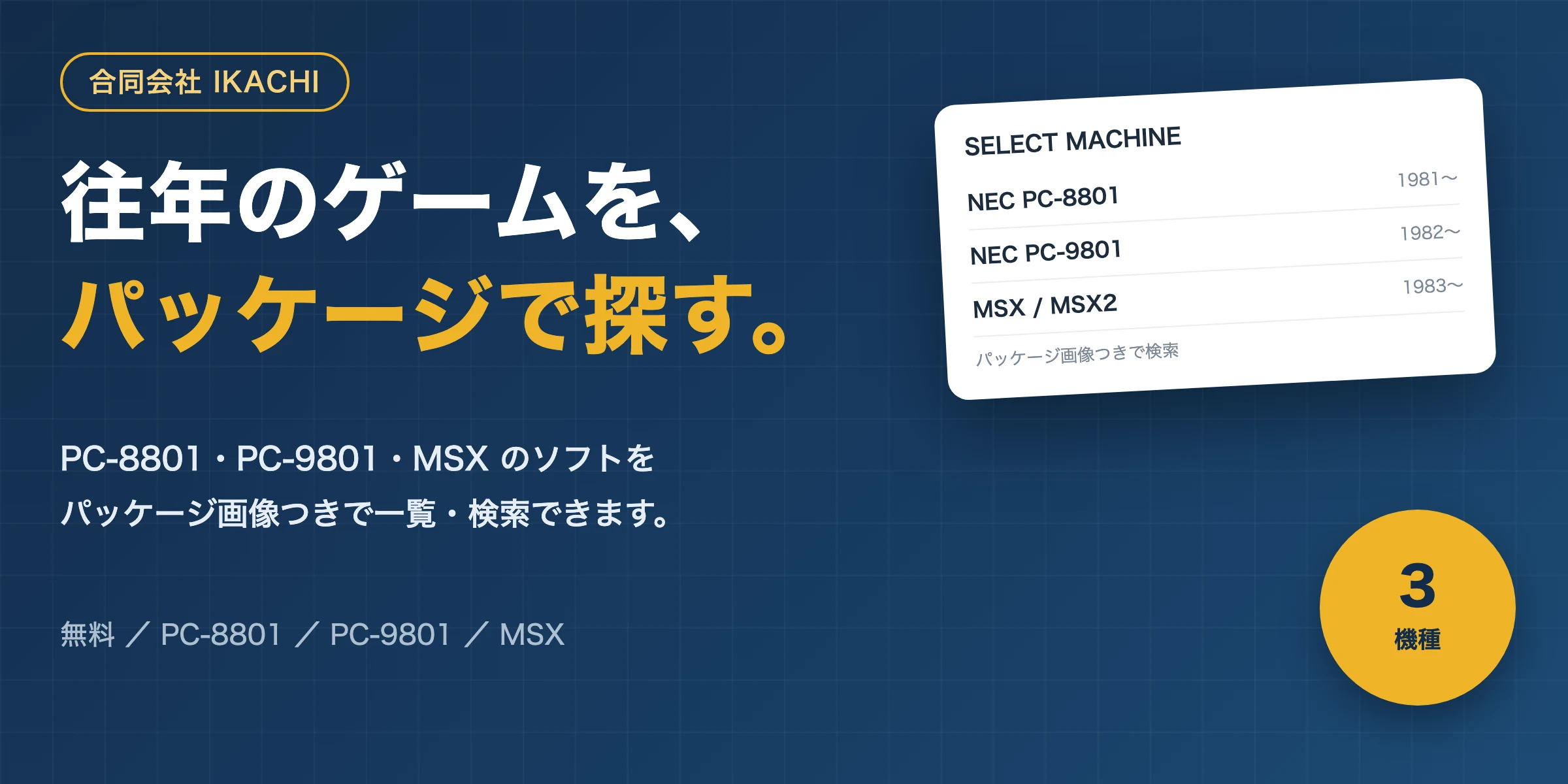 レトロゲーム ギャラリー - PC-8801・PC-9801・MSXのソフトをパッケージ画像つきで